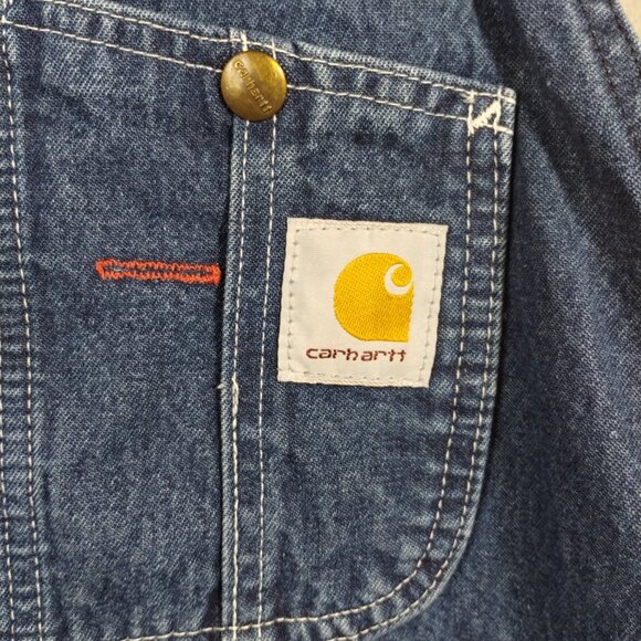 Carhartt Bib Denim Overalls Size 40 x 28*(see description) - Picture 5 of 11